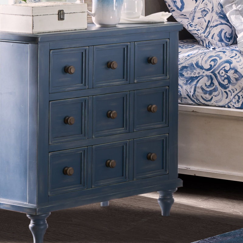 One Allium Way Donavan Apothecary 3 Drawer Nightstand Wayfair